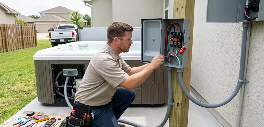 Outdoor Hot Tub Electrical Installation in Huntsville